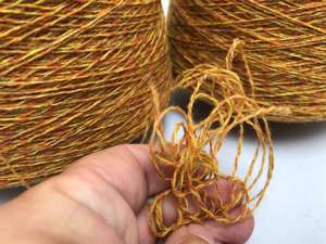 Shetlandsuld 2 trådet - gul/orange, 500 g